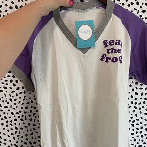 NWT TCU Fear The Frog Baseball Tee